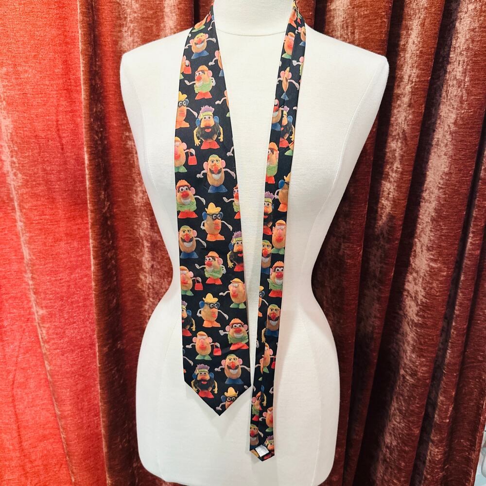 Vintage 1995 Ralph Marlin Mr. Potato Head Novelty Necktie Made in USA